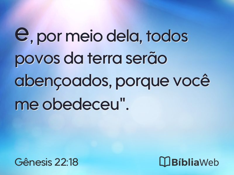Gênesis 22:18 em imagem para compartilhar