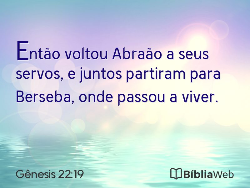 Gênesis 22:19 em imagem para compartilhar
