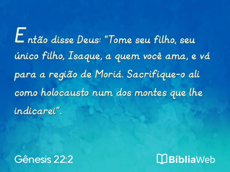 Gênesis 22:2 em imagem para compartilhar
