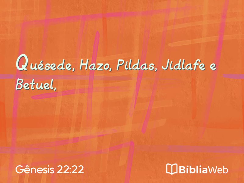 Gênesis 22:22 em imagem para compartilhar