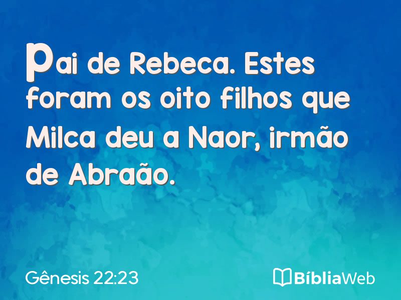 Gênesis 22:23 em imagem para compartilhar