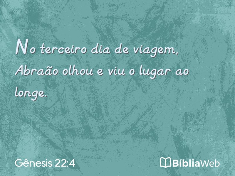 Gênesis 22:4 em imagem para compartilhar