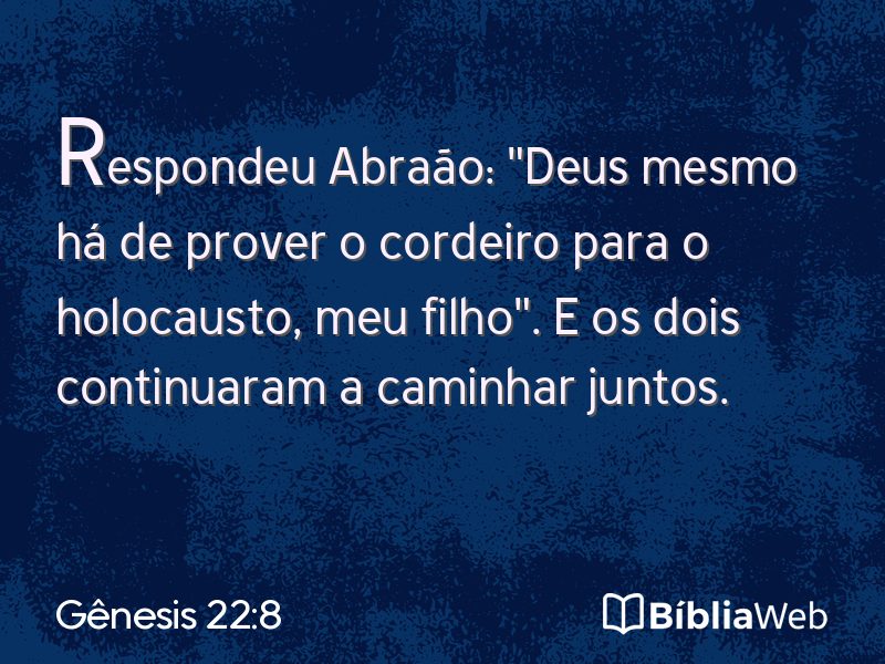 Gênesis 22:8 em imagem para compartilhar