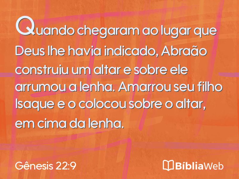 Gênesis 22:9 em imagem para compartilhar