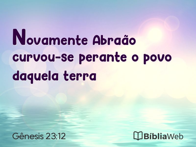 Gênesis 23:12 em imagem para compartilhar