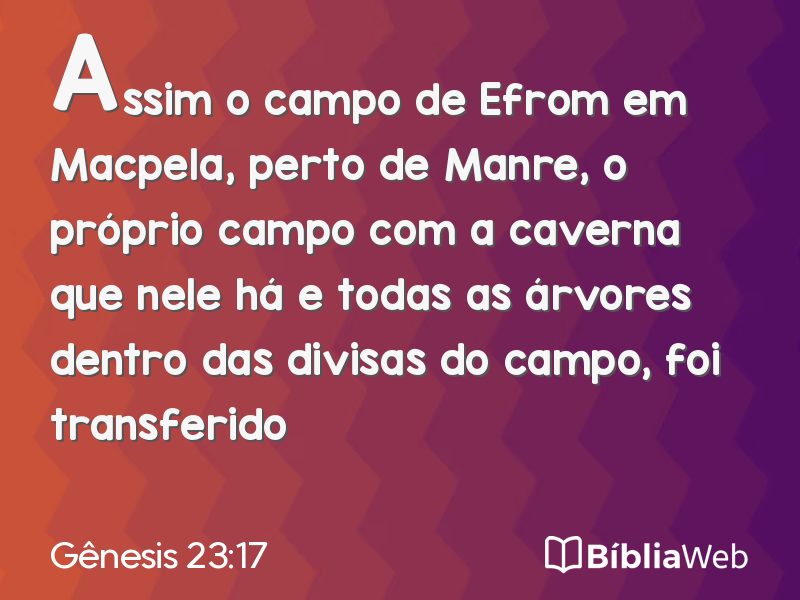 Gênesis 23:17 em imagem para compartilhar