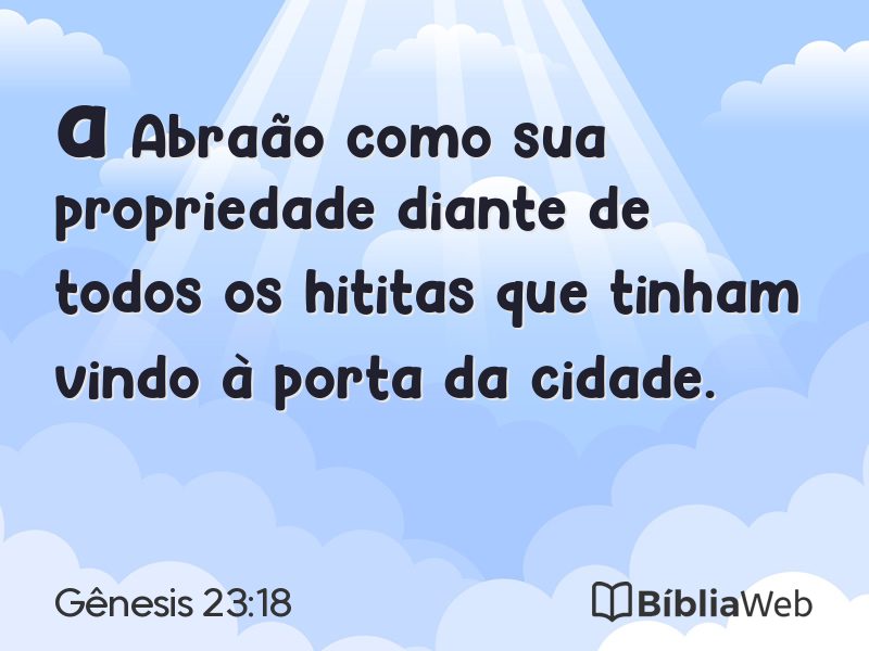 Gênesis 23:18 em imagem para compartilhar