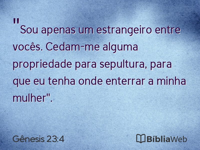 Gênesis 23:4 em imagem para compartilhar