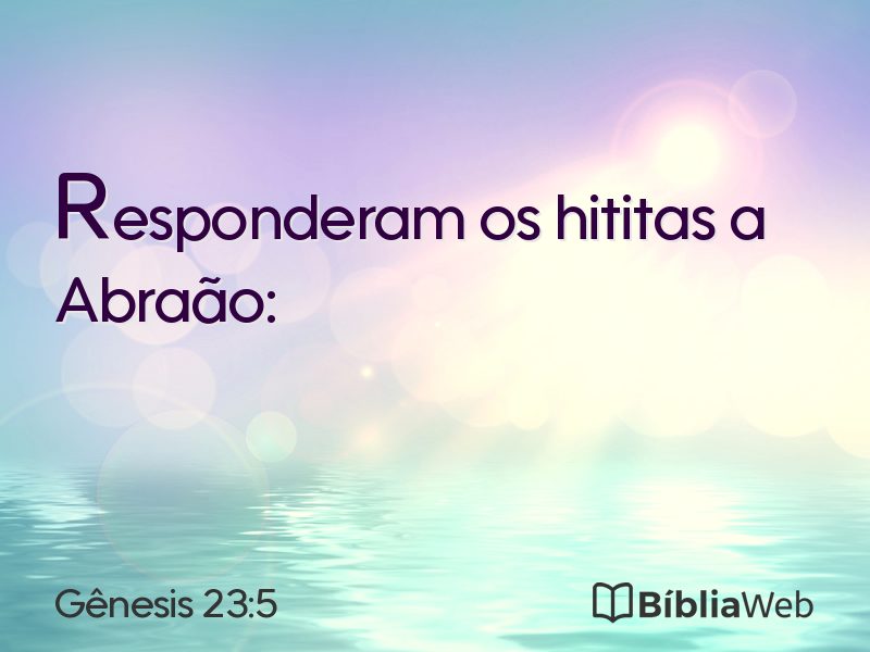 Gênesis 23:5 em imagem para compartilhar