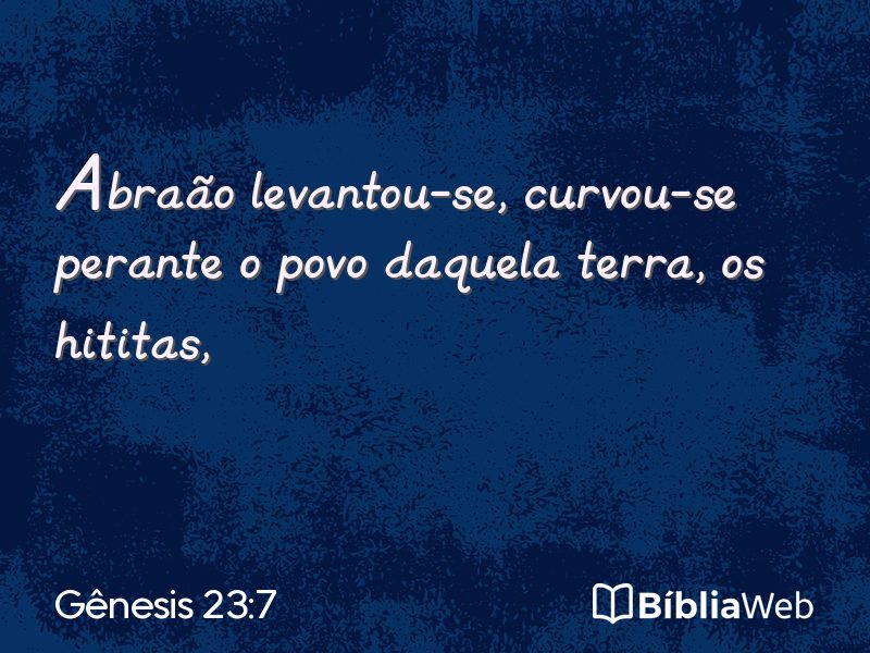 Gênesis 23:7 em imagem para compartilhar