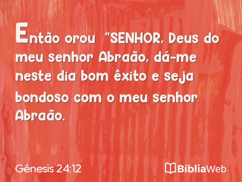 Gênesis 24:12 em imagem para compartilhar