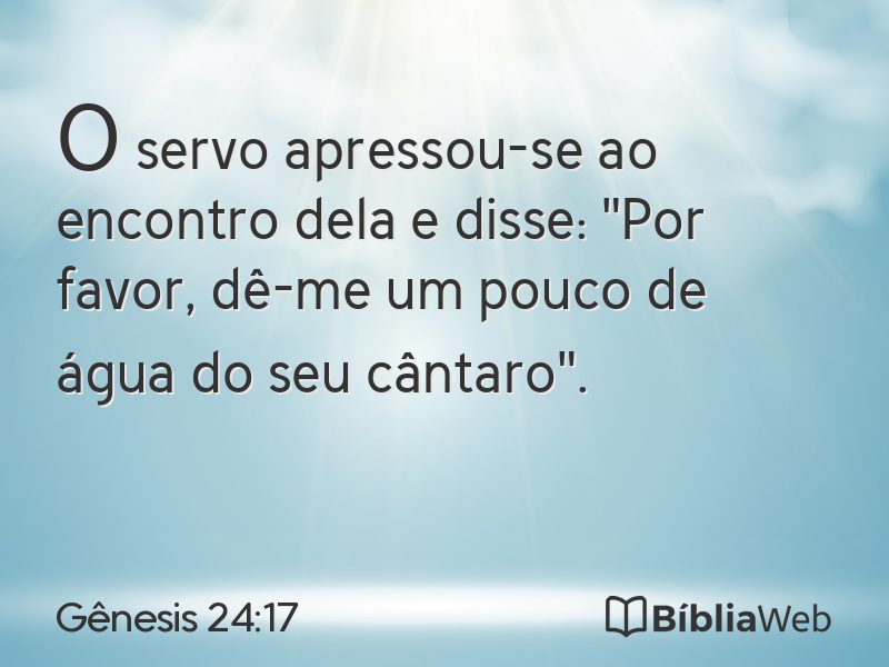 Gênesis 24:17 em imagem para compartilhar