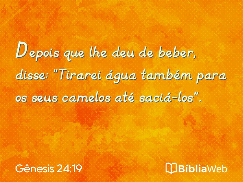 Gênesis 24:19 em imagem para compartilhar