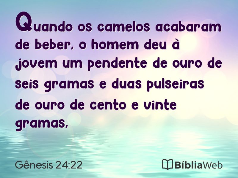 Gênesis 24:22 em imagem para compartilhar
