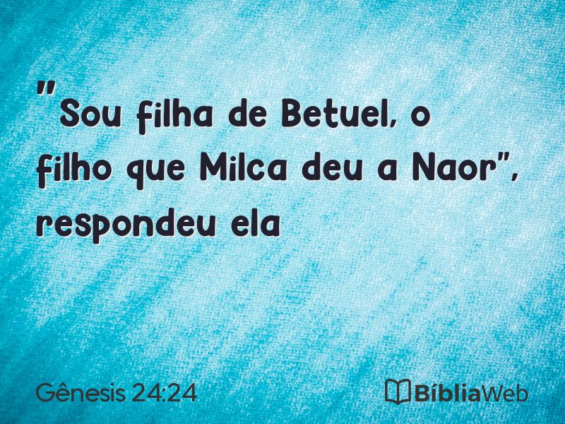 Gênesis 24:24 em imagem para compartilhar