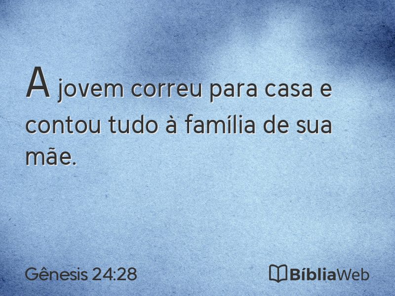 Gênesis 24:28 em imagem para compartilhar