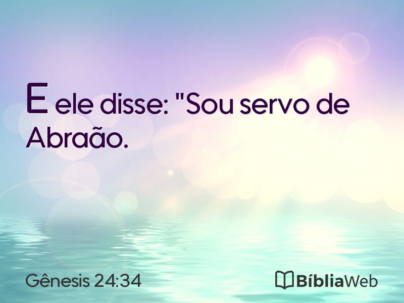 Gênesis 24:34 em imagem para compartilhar