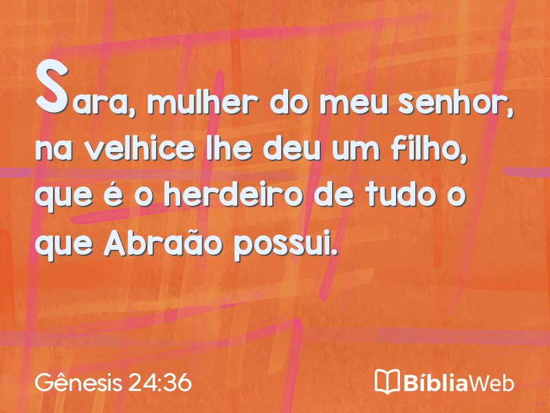 Gênesis 24:36 em imagem para compartilhar