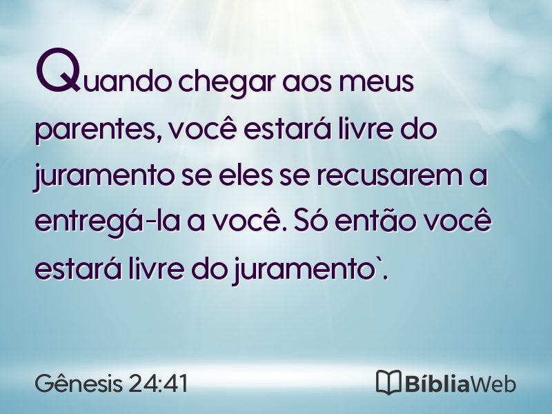 Gênesis 24:41 em imagem para compartilhar