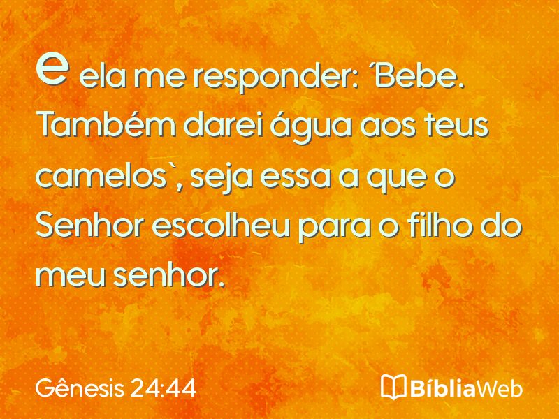Gênesis 24:44 em imagem para compartilhar