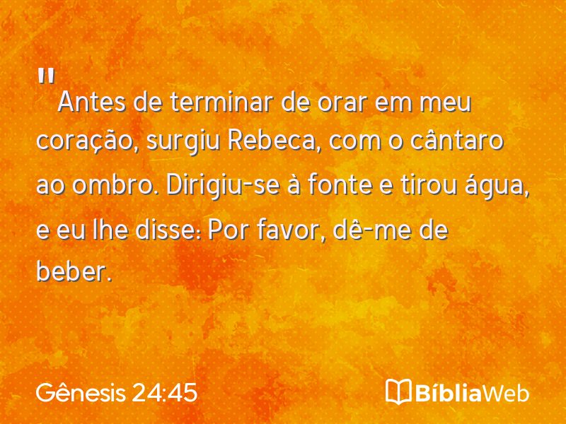 Gênesis 24:45 em imagem para compartilhar