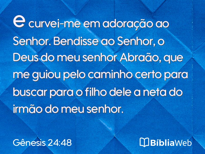 Gênesis 24:48 em imagem para compartilhar