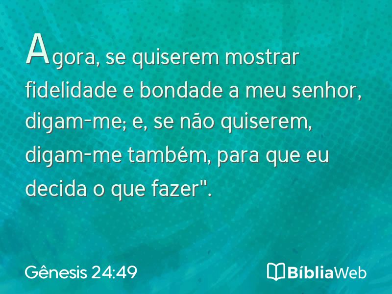 Gênesis 24:49 em imagem para compartilhar