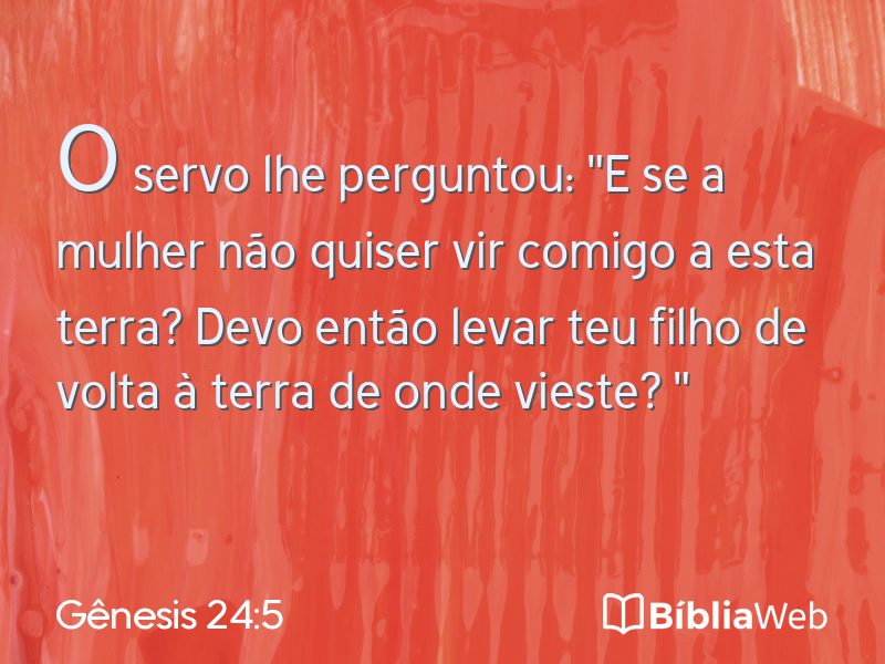 Gênesis 24:5 em imagem para compartilhar