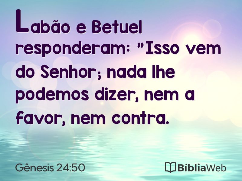 Gênesis 24:50 em imagem para compartilhar