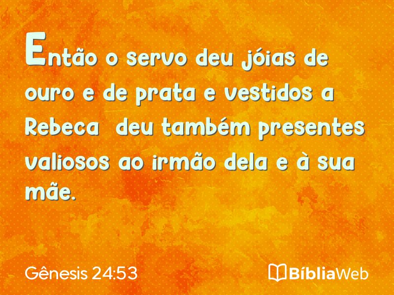 Gênesis 24:53 em imagem para compartilhar