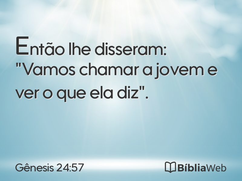 Gênesis 24:57 em imagem para compartilhar