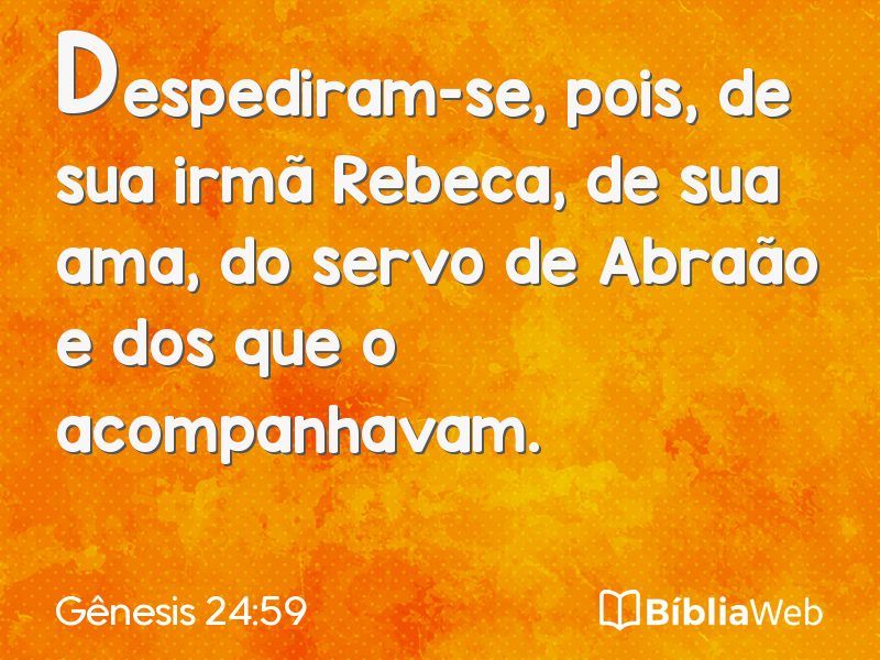 Gênesis 24:59 em imagem para compartilhar