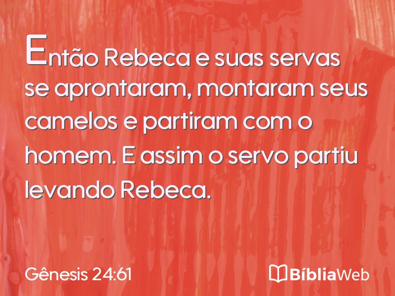 Gênesis 24:61 em imagem para compartilhar