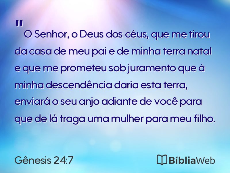 Gênesis 24:7 em imagem para compartilhar
