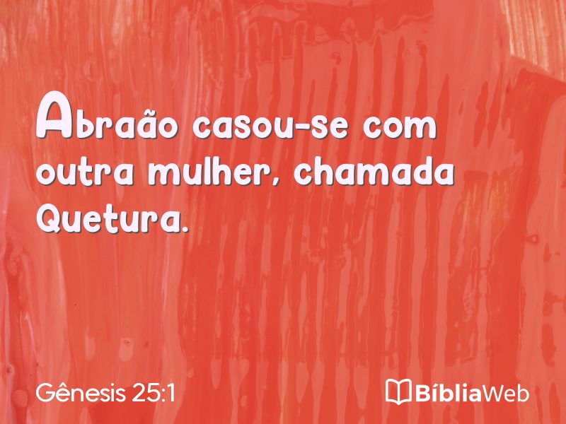 Gênesis 25:1 em imagem para compartilhar