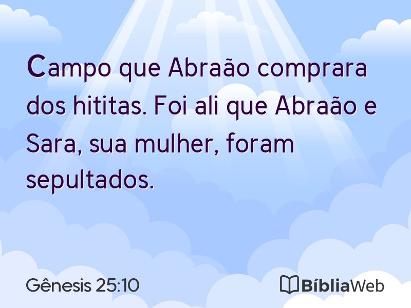 Gênesis 25:10 em imagem para compartilhar