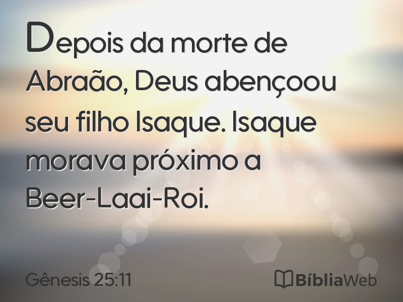 Gênesis 25:11 em imagem para compartilhar