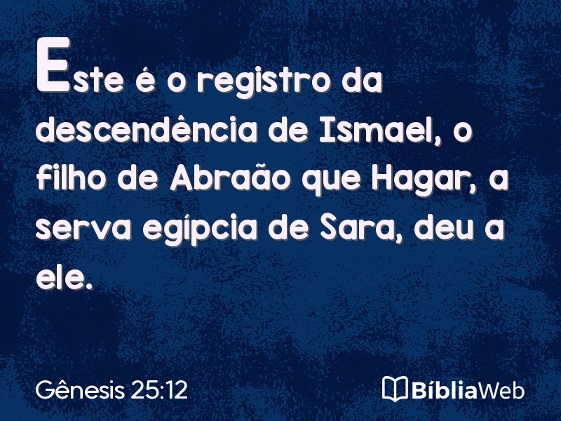 Gênesis 25:12 em imagem para compartilhar