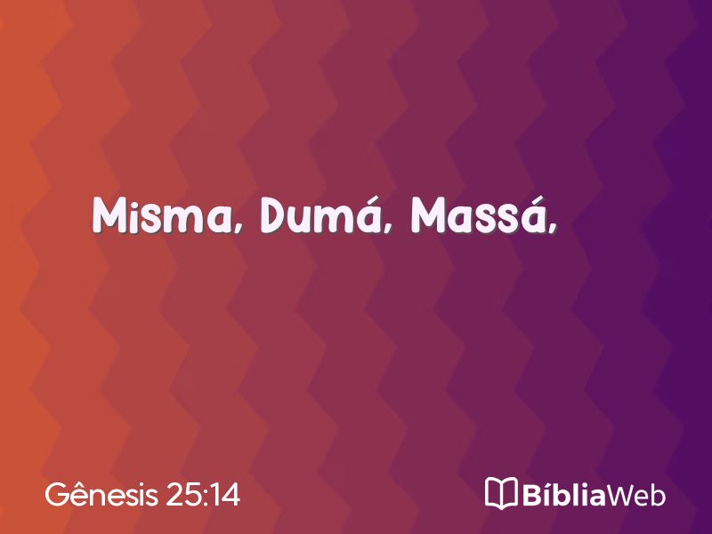 Gênesis 25:14 em imagem para compartilhar