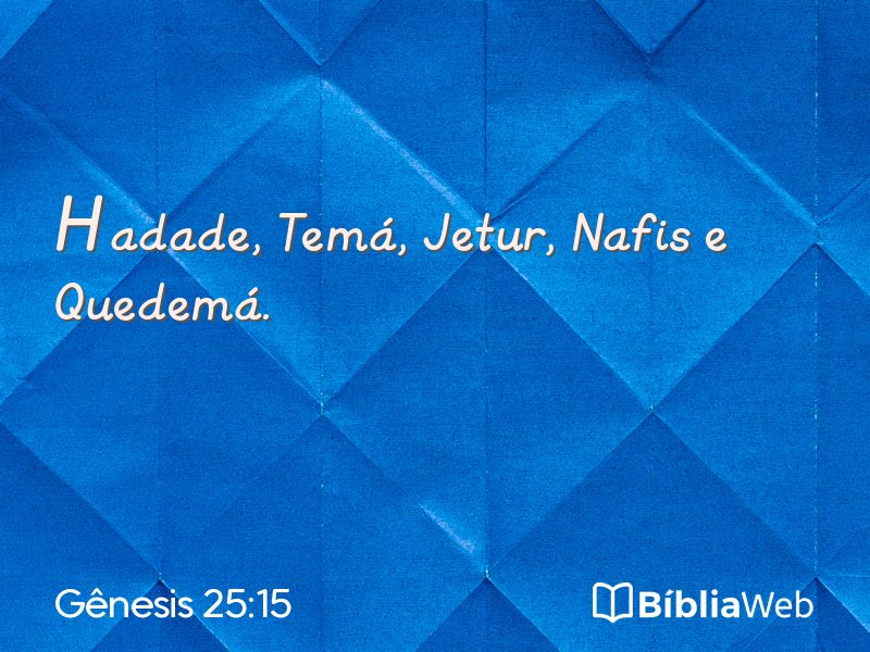Gênesis 25:15 em imagem para compartilhar