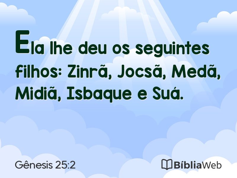 Gênesis 25:2 em imagem para compartilhar