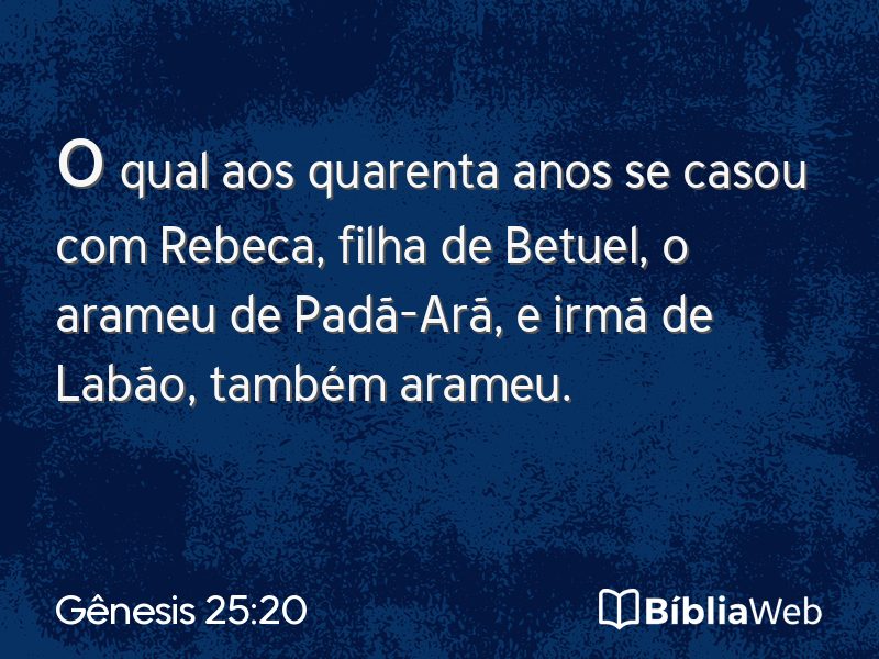 Gênesis 25:20 em imagem para compartilhar