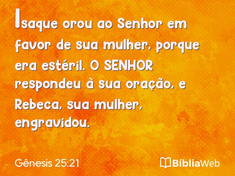 Gênesis 25:21 em imagem para compartilhar