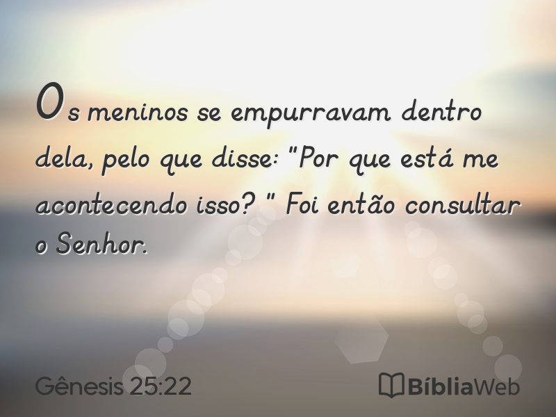 Gênesis 25:22 em imagem para compartilhar