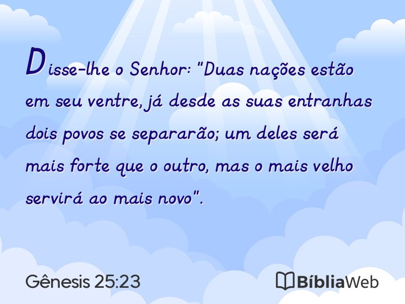 Gênesis 25:23 em imagem para compartilhar