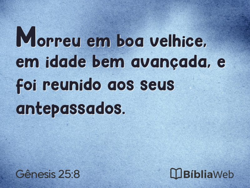 Gênesis 25:8 em imagem para compartilhar