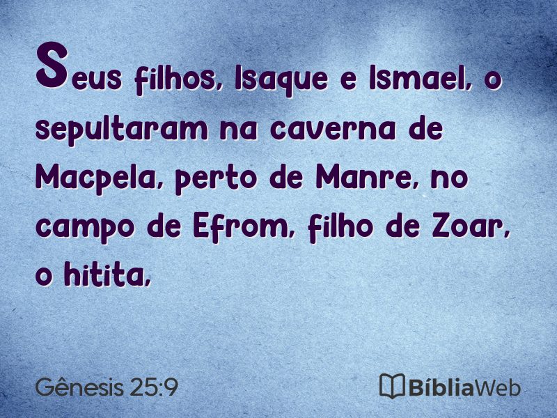 Gênesis 25:9 em imagem para compartilhar