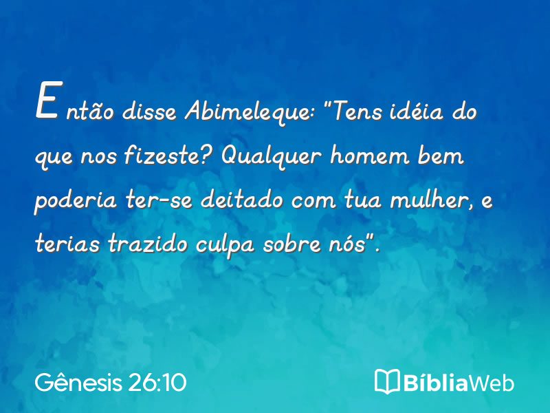 Gênesis 26:10 em imagem para compartilhar