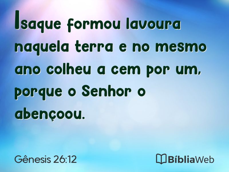 Gênesis 26:12 em imagem para compartilhar