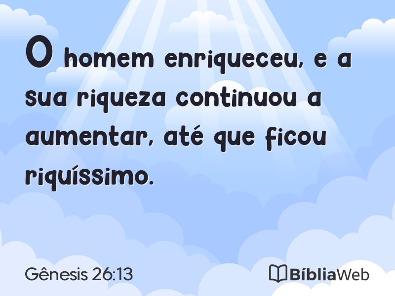 Gênesis 26:13 em imagem para compartilhar